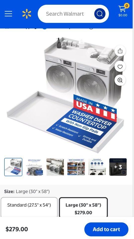 OfficeSimpli Washer Dryer Countertop