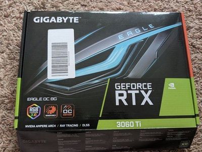 Gigabyte GeForce RTX 3060 Ti EAGLE OC 8G GDDR6 Graphics Card with 2X Fans