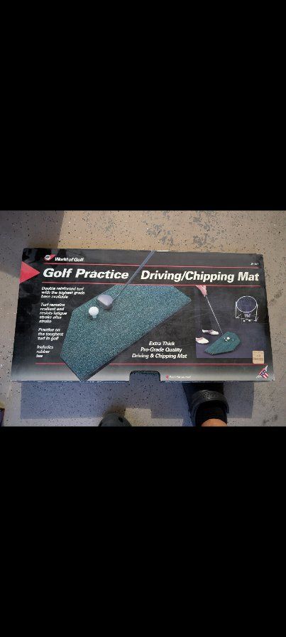World of Golf Practice Driving/Chipping Mat - Extra Thick, Pro-Grade Quality
