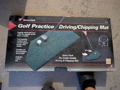 World of Golf Practice Driving/Chipping Mat - Extra Thick, Pro-Grade Quality