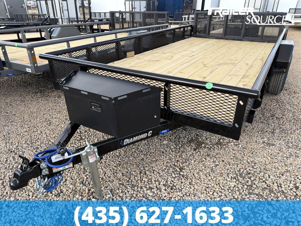 7x14 Diamond C PSA 106 Utility Trailer - 6K GVWR Expanded Metal Sides