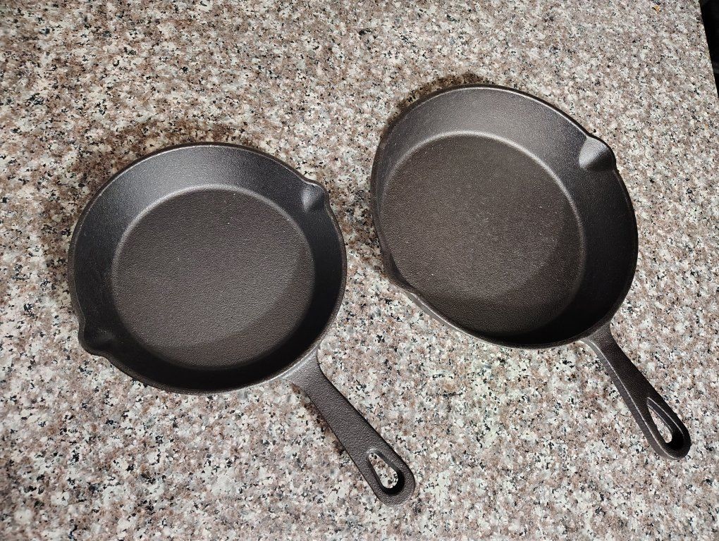 cast iron skillet 6" and 8" set