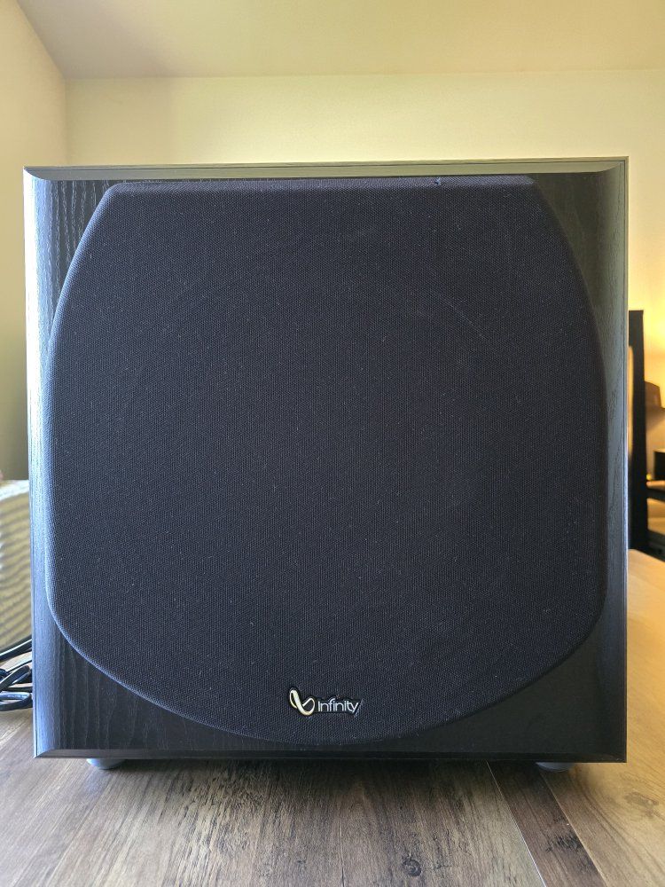Infinity Alpha 1200S Powered Subwoofer - 12 inch driver, Bass Optimization System