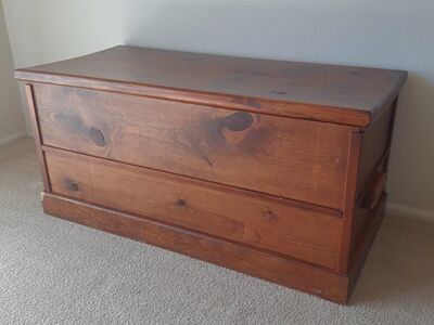 vintage wooden storage chest