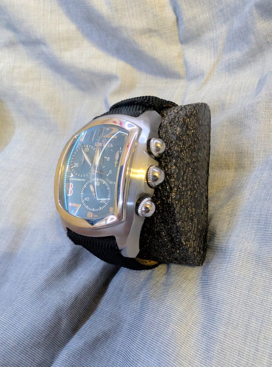 Invicta Men's Chronograph Watch Stainless Steel Case Black Strap 100M