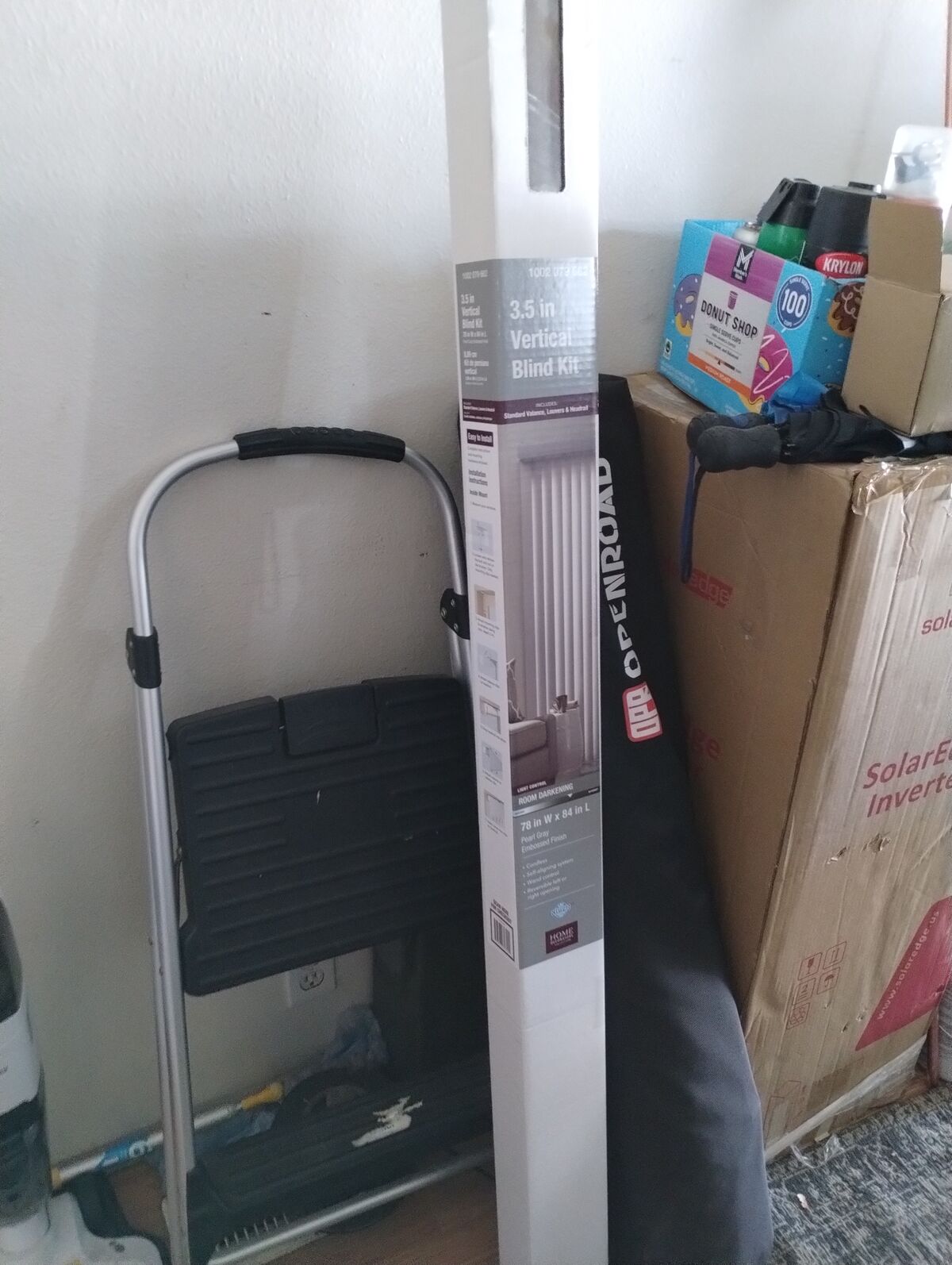 sliding door blinds   gray   100$ great deal under 1/2 price   call 385 490 6470