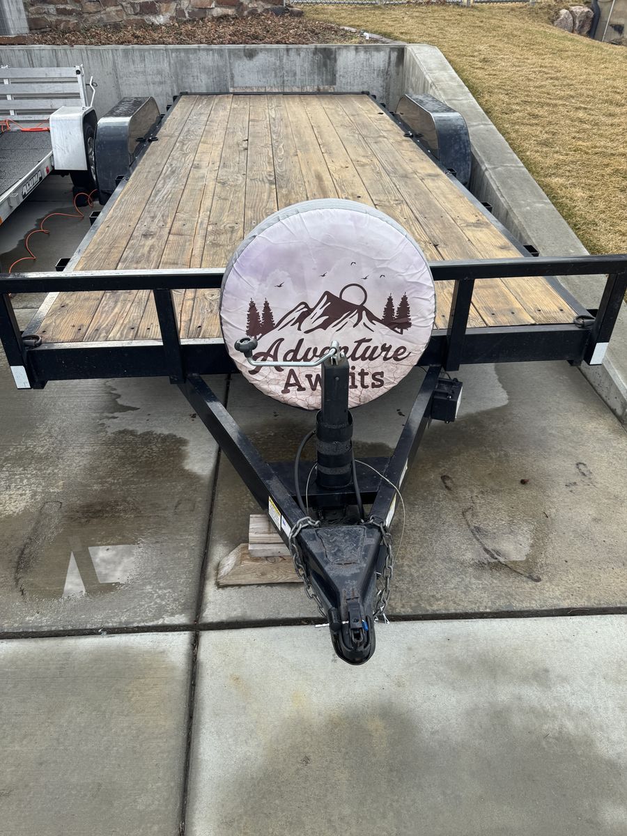 18' Car Hauler Toy Hauler flat Trailer