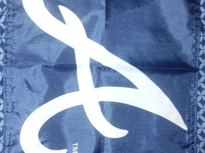 Atlanta Braves MLB Flag Banner Navy Blue White Logo Pennant Wincraft Outdoor Display 12in×18in