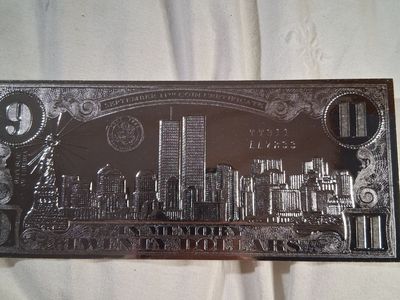 Republic of Liberia September 11th In Memory Twenty Dollars Silver Tone Coin Certificate Collectible