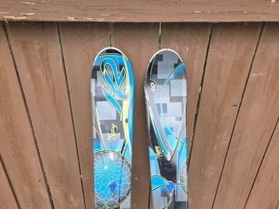 160 cm K2 SuperStitious Downhill Rocker Skis Marker Bindings