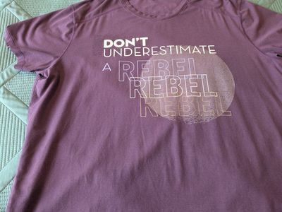 Star Wars Rebel Rebel Athleisure Set - Women's 2X - Purple Top & Joggers - Don't Underestimate A Rebel