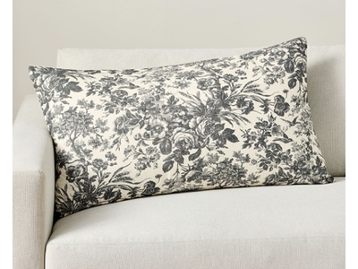 New Pottery Barn Sorrel Floral Toile Duvet Cover (King/Cal. King) & Lumbar Pillow (20 x 36")