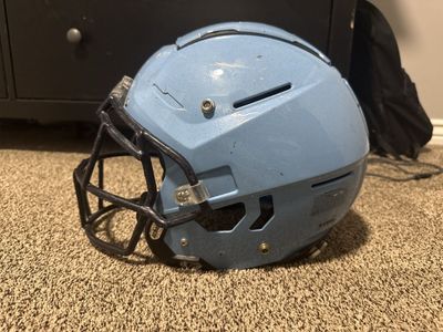 Schutt F7 Football Helmet Light Blue Extra Large with Face Mask