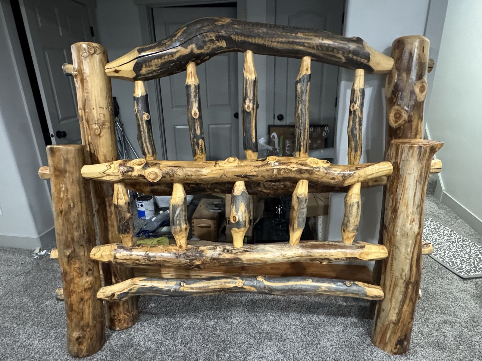 Queen Log Bed