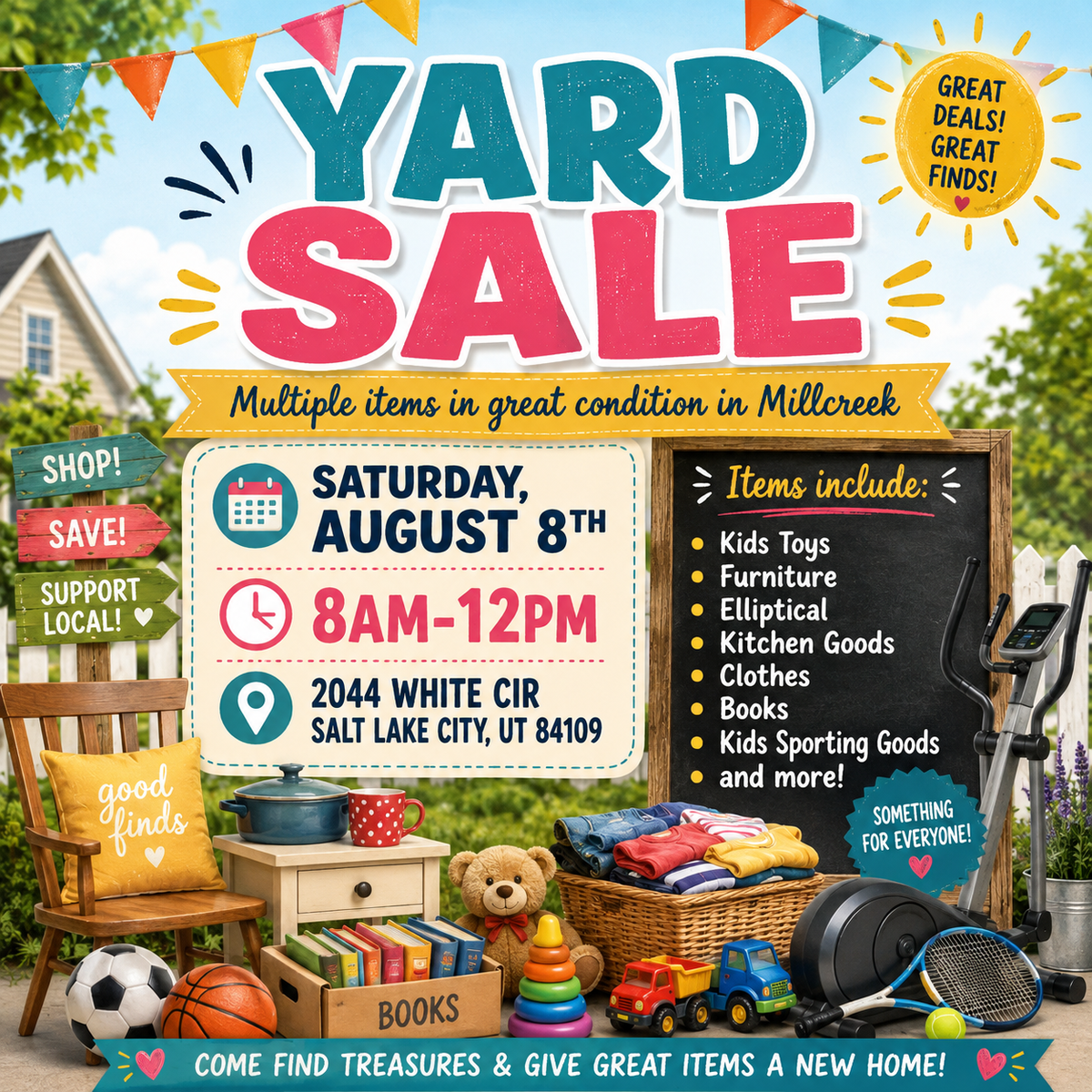 Millcreek Yard Sale - Saturday, August 8th