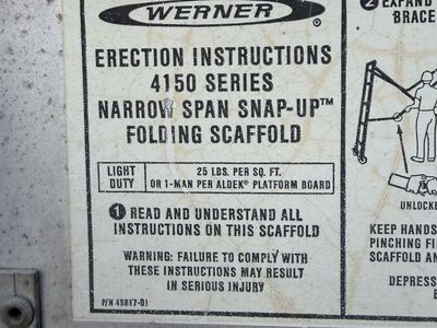 Werner 4150 Series Narrow Span Snap-Up Folding Scaffolding Light Duty