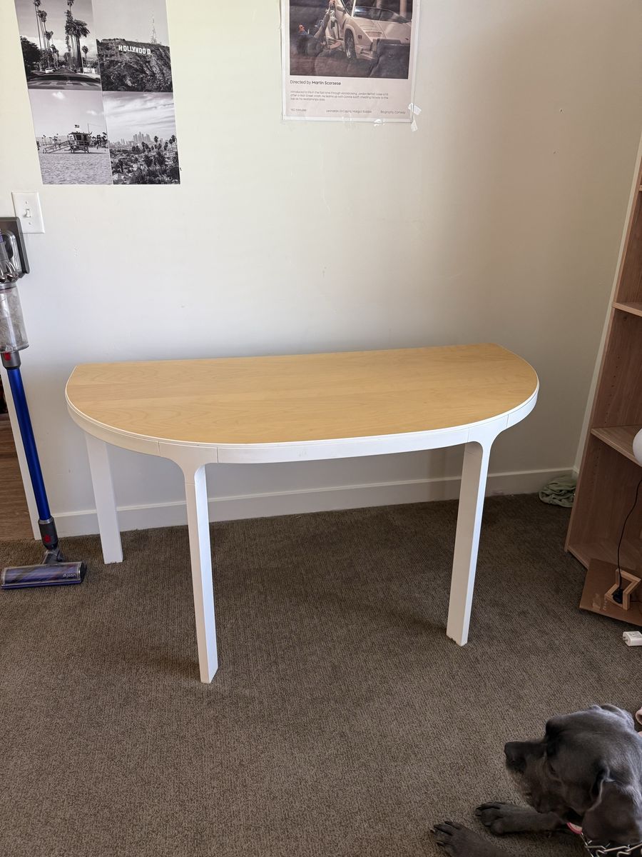 IKEA HALF ROUND TABLE/DESK