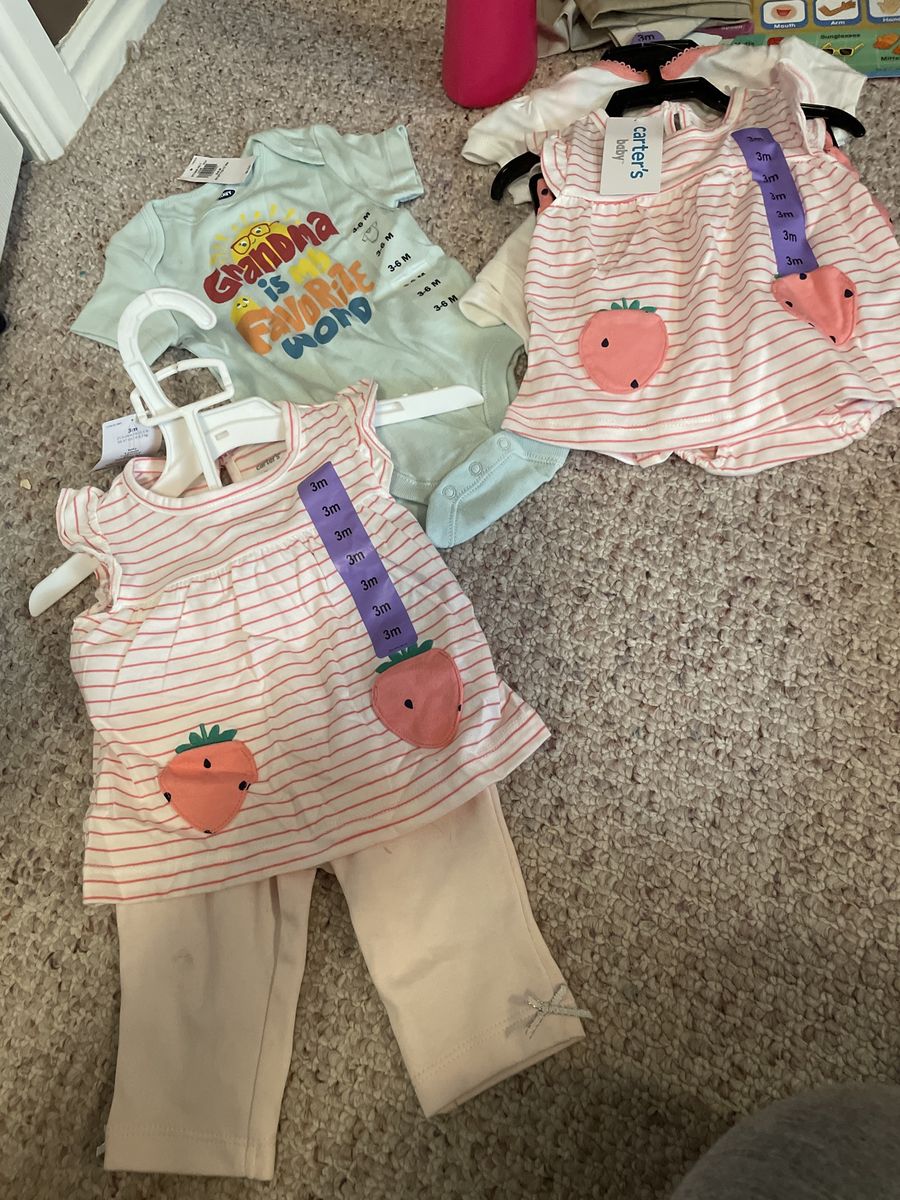 Old Navy and Carter  3 mo. baby girl clothes