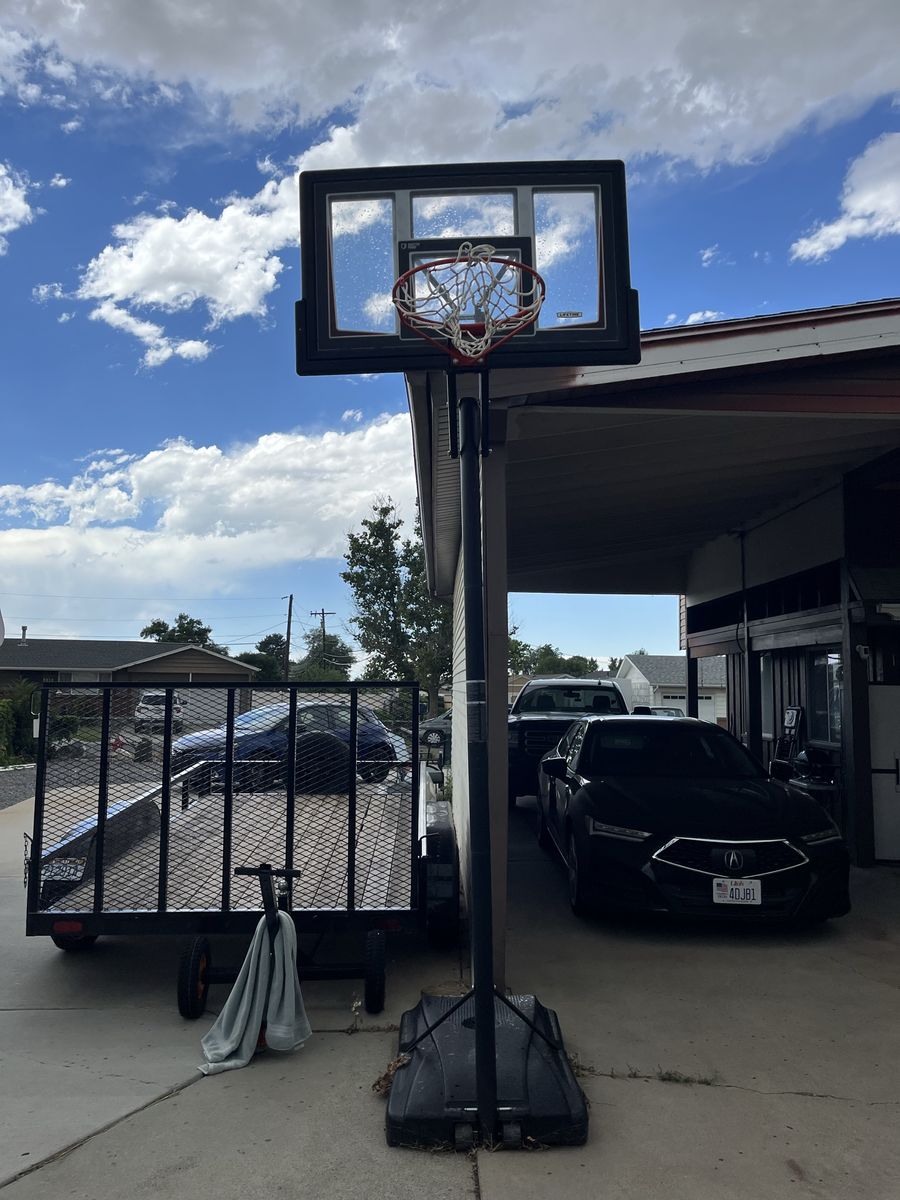 Lifetime Portable Adjustable Basketball Hoop - Clear Backboard & Base