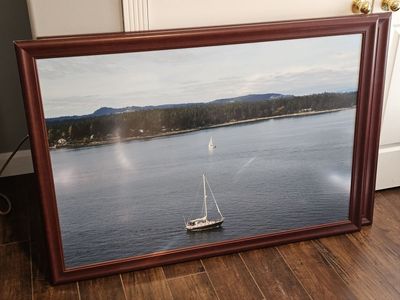 48"x36" Mahogany Wood Finish Frames & Pictures