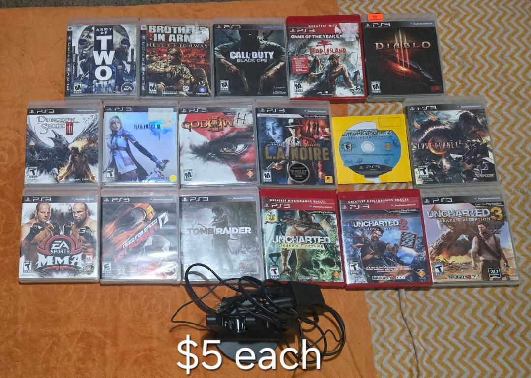 Ps3 games $5 each including God of War III! Trades considered!