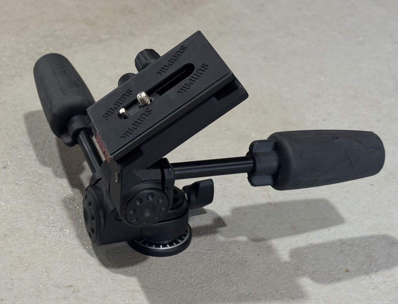 Sunpak 3-Way Pan Head Tripod Head with Quick Release Plate