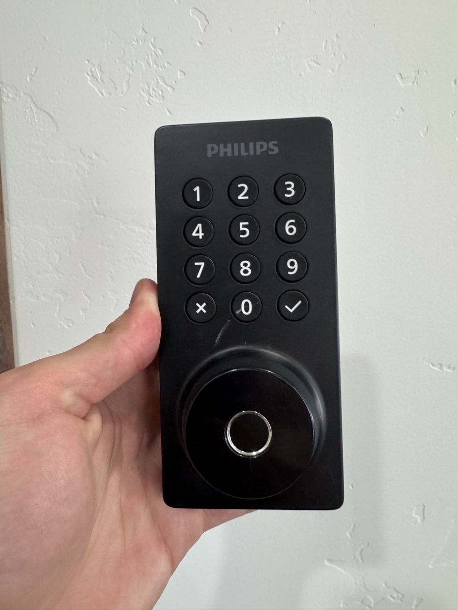 Philips Digital Door Lock - Keyless Entry Smart Lock with Keypad & Fingerprint - Black