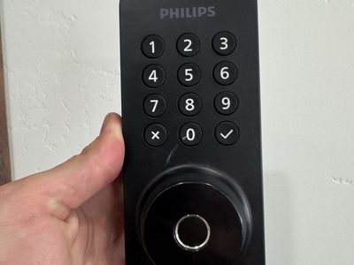 Philips Digital Door Lock - Keyless Entry Smart Lock with Keypad & Fingerprint - Black