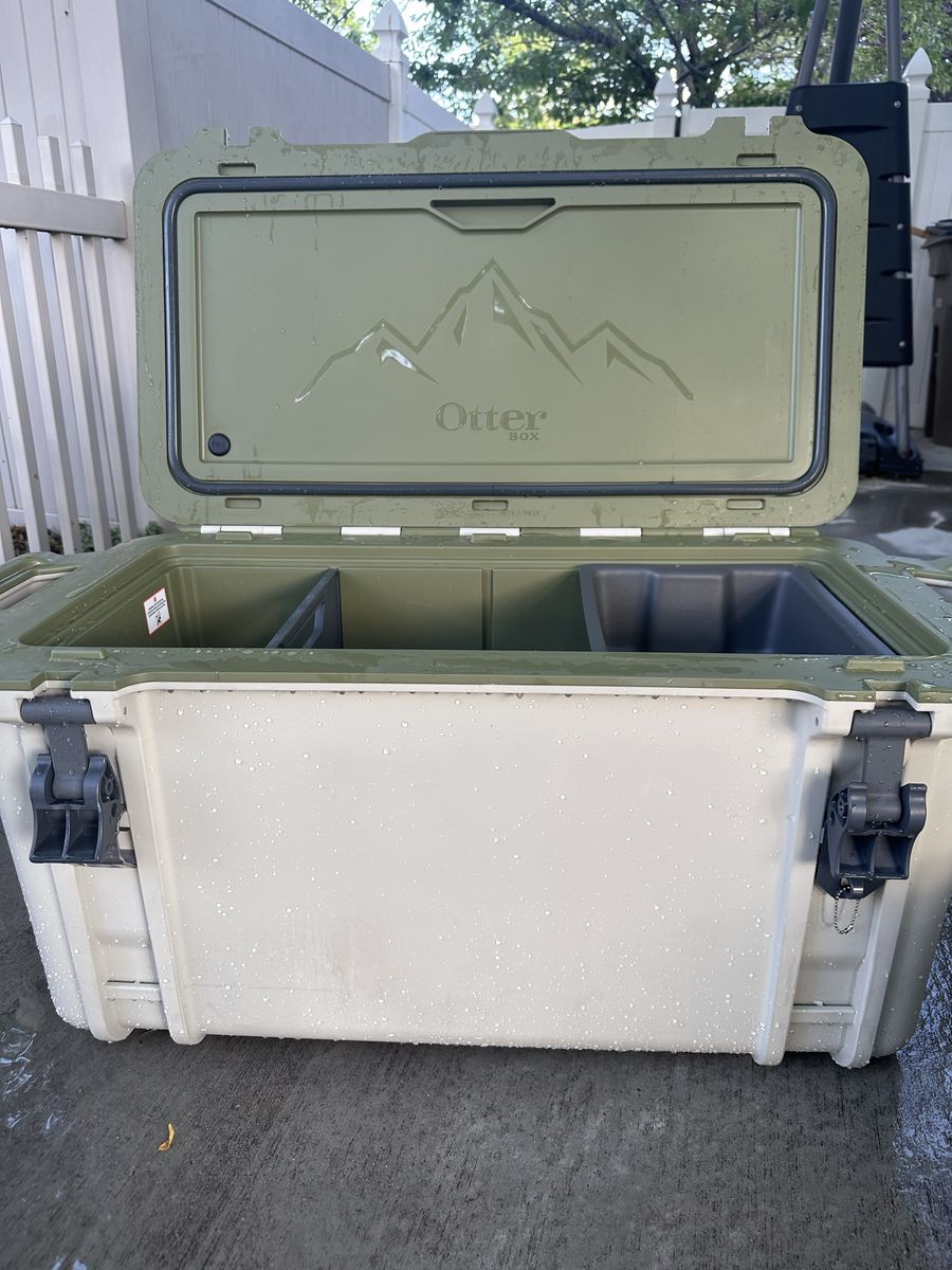 OtterBox Venture 65  like Yeti Cooler - Olive Green/Tan - Durable Hard Cooler with Accessories