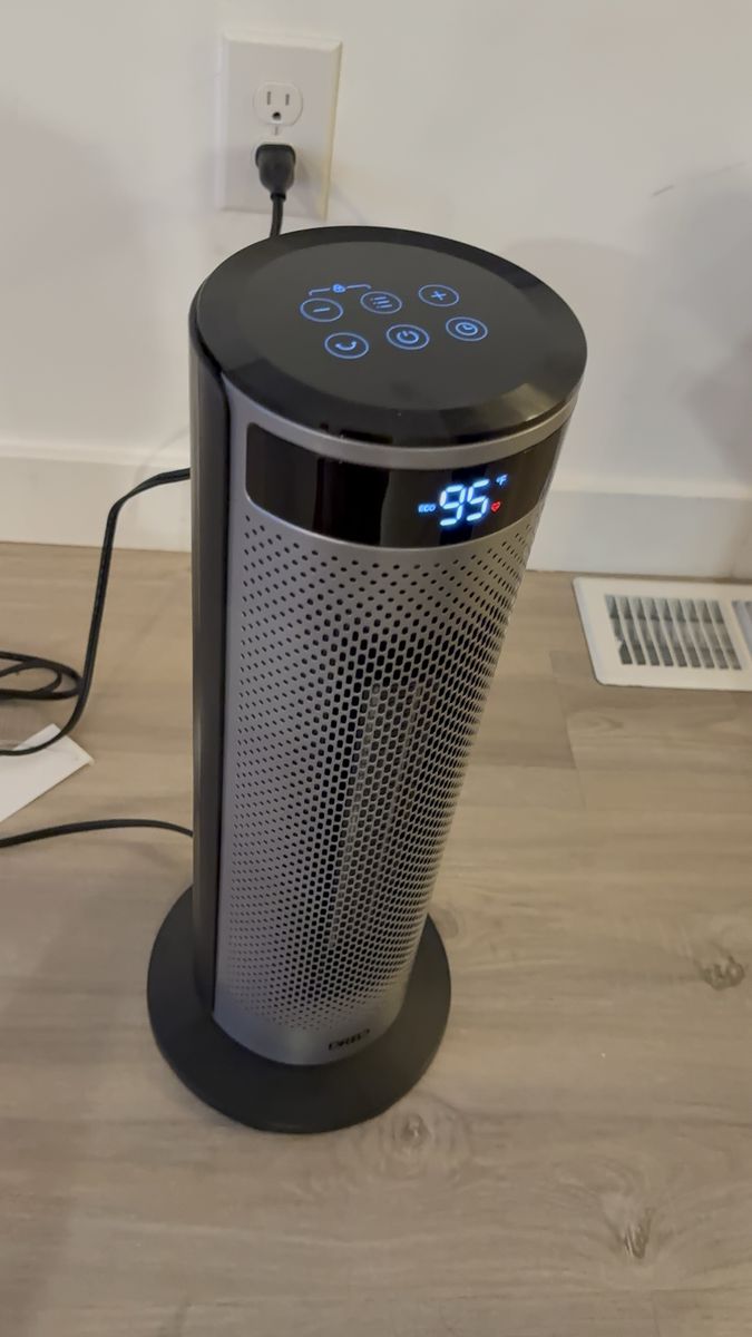 DREO Space Heater for Large Room, 20 Inch Electric Heaters with DREO FortPlug for Indoor Use, 8 Safe Protection Tower