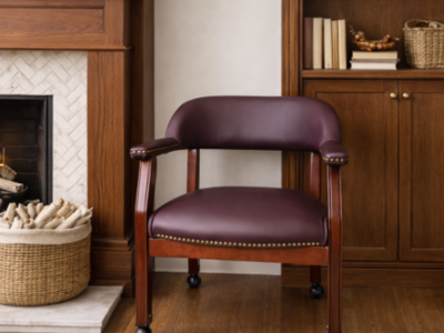 Cozy Burgundy Conference Chair
