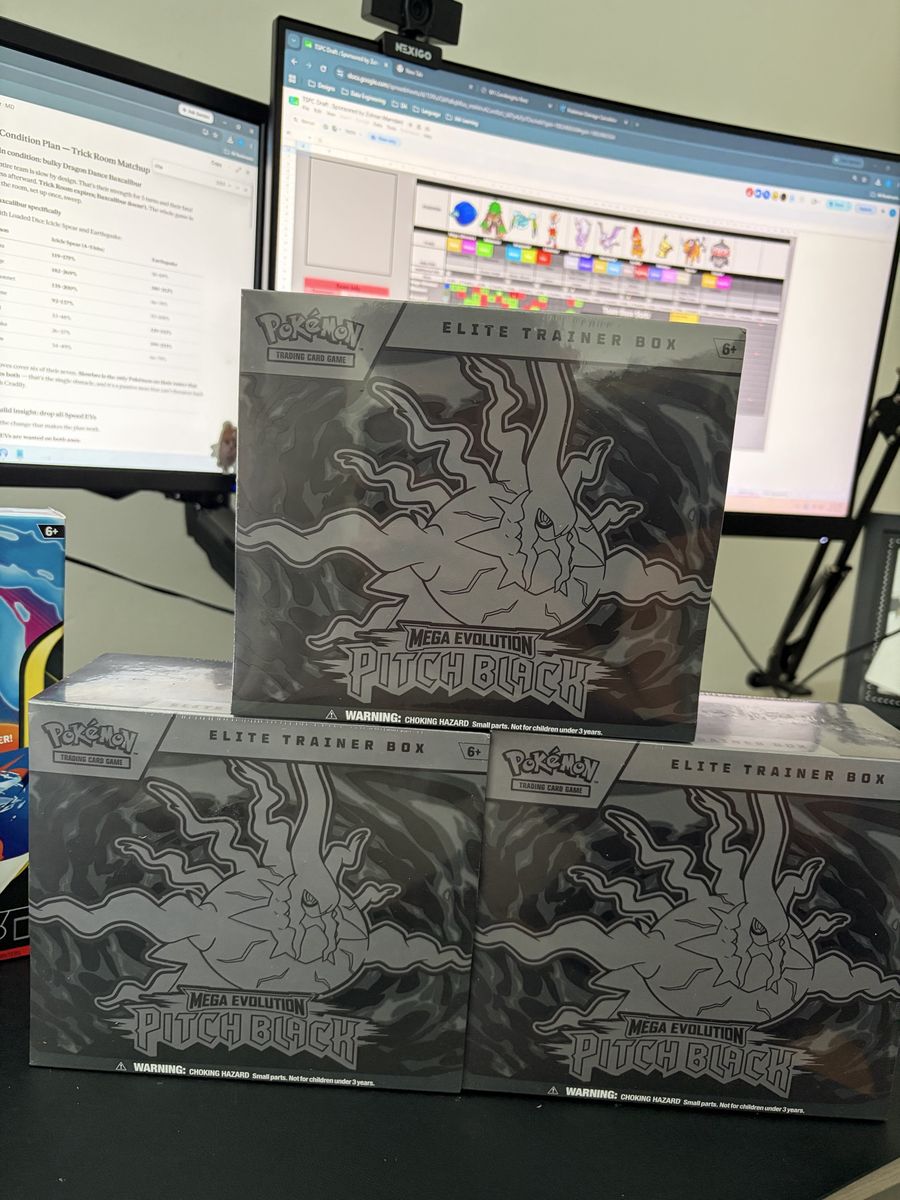 Pokémon TCG Mega Evolution Pitch Black Elite Trainer Box - Factory Sealed