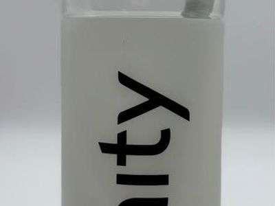 H2GO Glass Water Bottle 18oz - Xfinity Branded (White)
