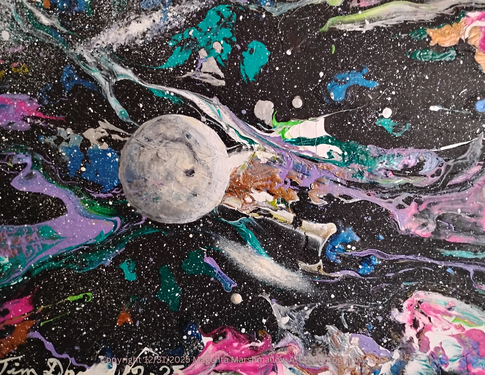 Outer space painting.