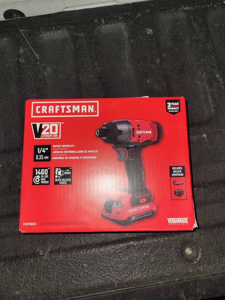 Craftsman V20 Cordless Impact Driver Kit w/ Charger (New)
