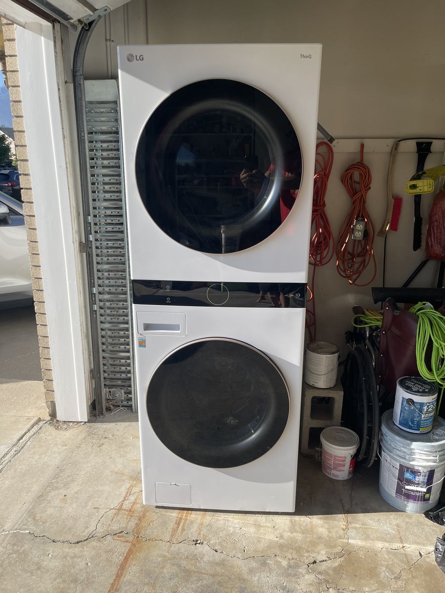 *$1000 OBO* LG ThinQ White Stackable Washer & Dryer Combo - Front Load, Electric