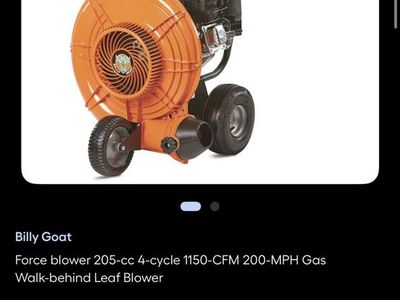 Billy goat F602X blower