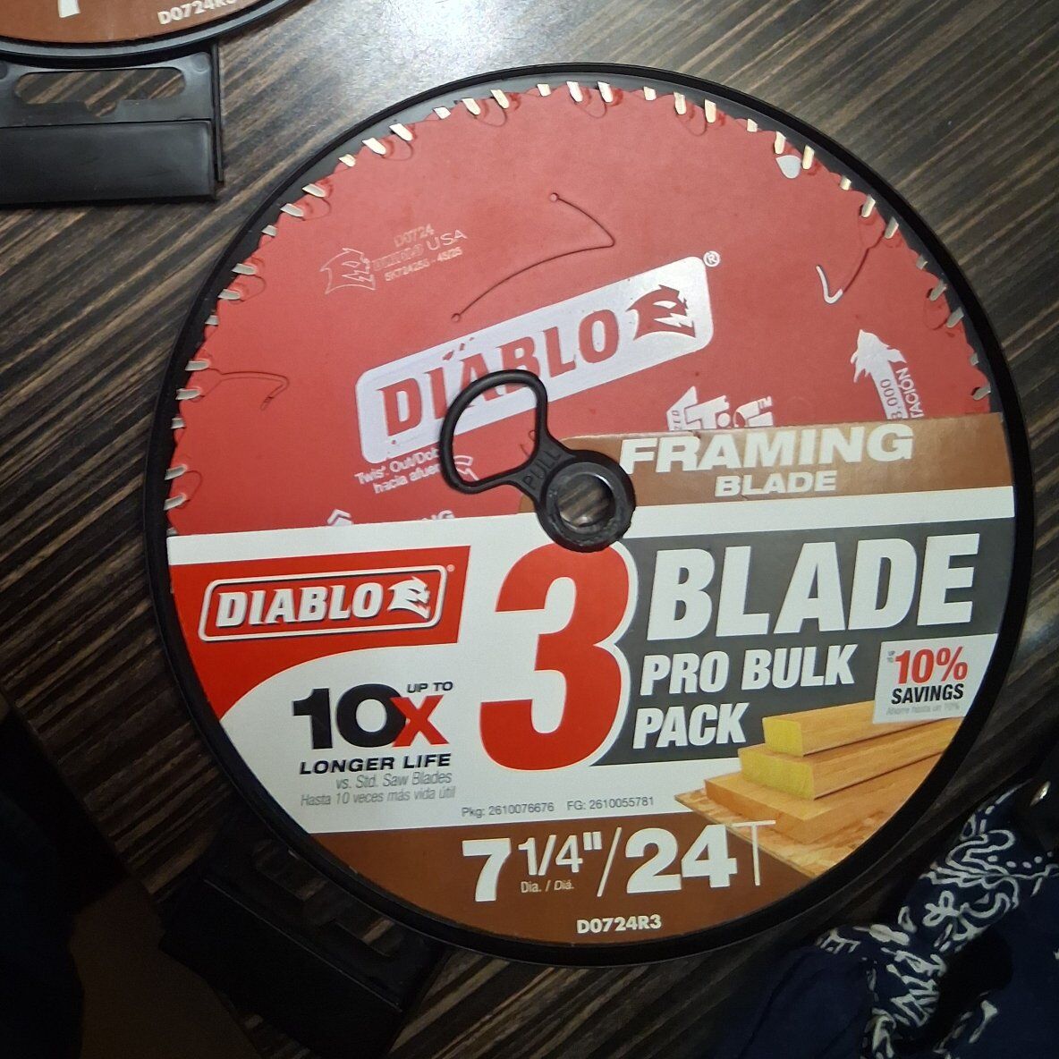 Diablo 3 pack 7 1/4 24 tooth saw blades
