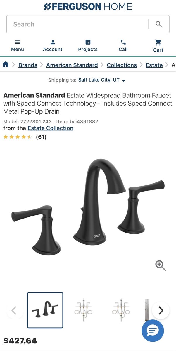 American standard black faucet