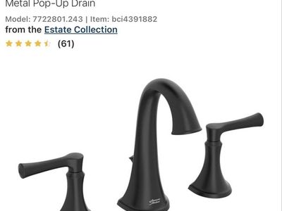 American standard black faucet