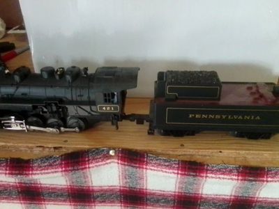 Pennsylvania 421 Steam Locomotive and Tender Train