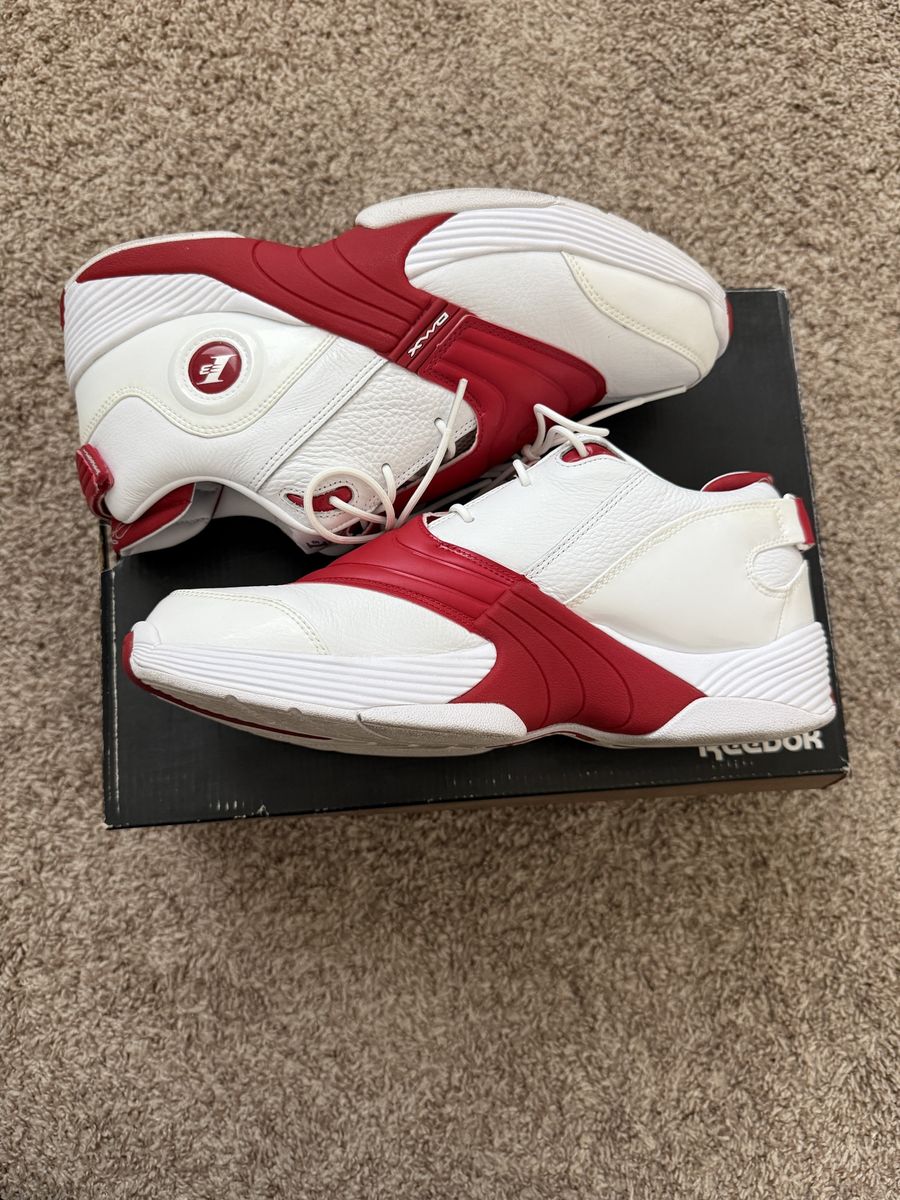 Reebok Answer V DMX Allen Iverson Sneakers - White/Red Size