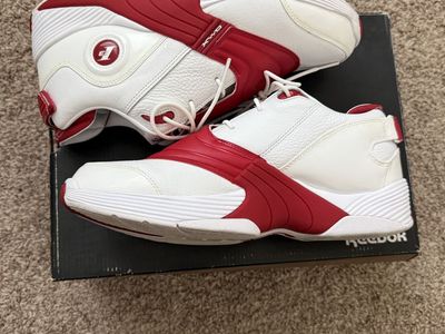 Reebok Answer V DMX Allen Iverson Sneakers - White/Red Size