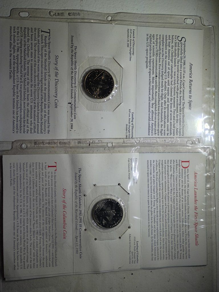 Vintage US Commemorative Coin Set w/ Stamps & Patches - WWII, Space Exploration