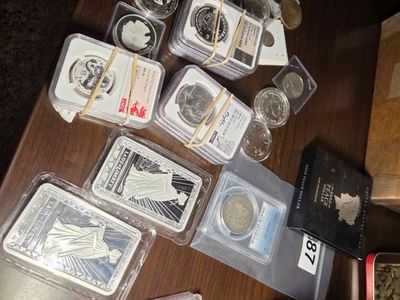 Silver coins and bullion