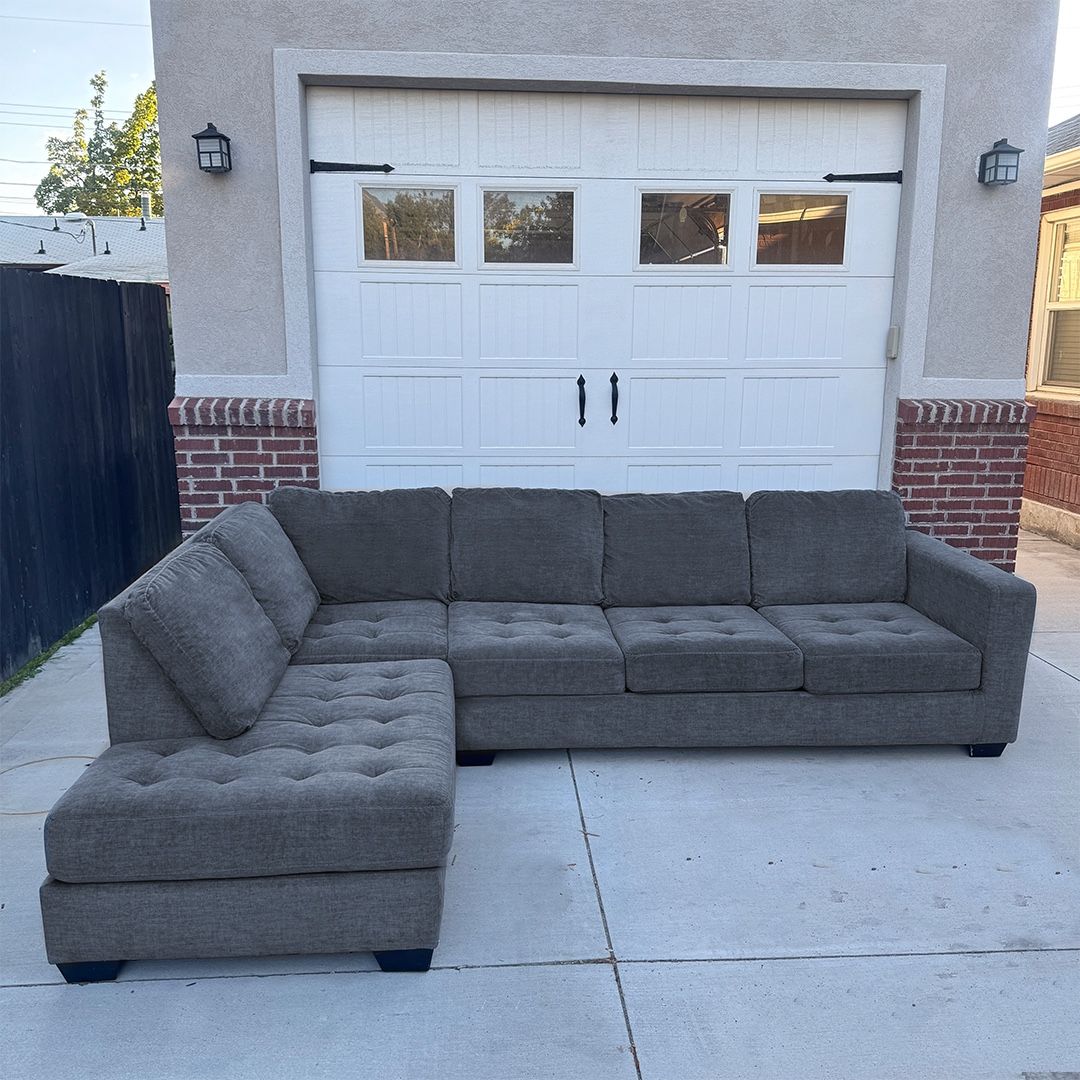 Dark Gray Sectional Couch - Delivery Available