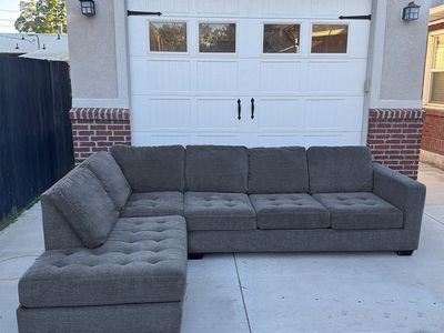 Dark Gray Sectional Couch - Delivery Available