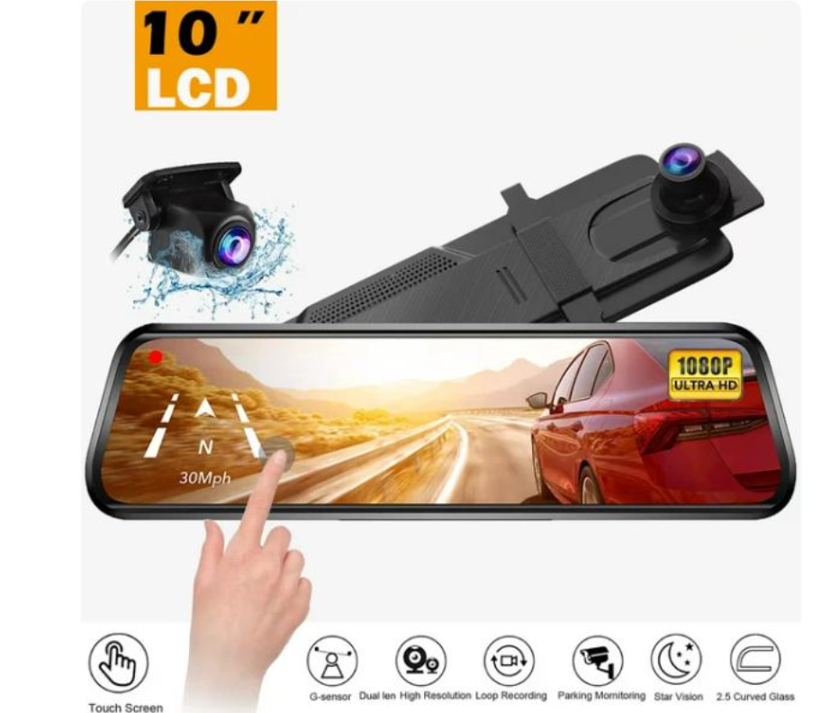 brand new in box 10" Mirror Dash Camera