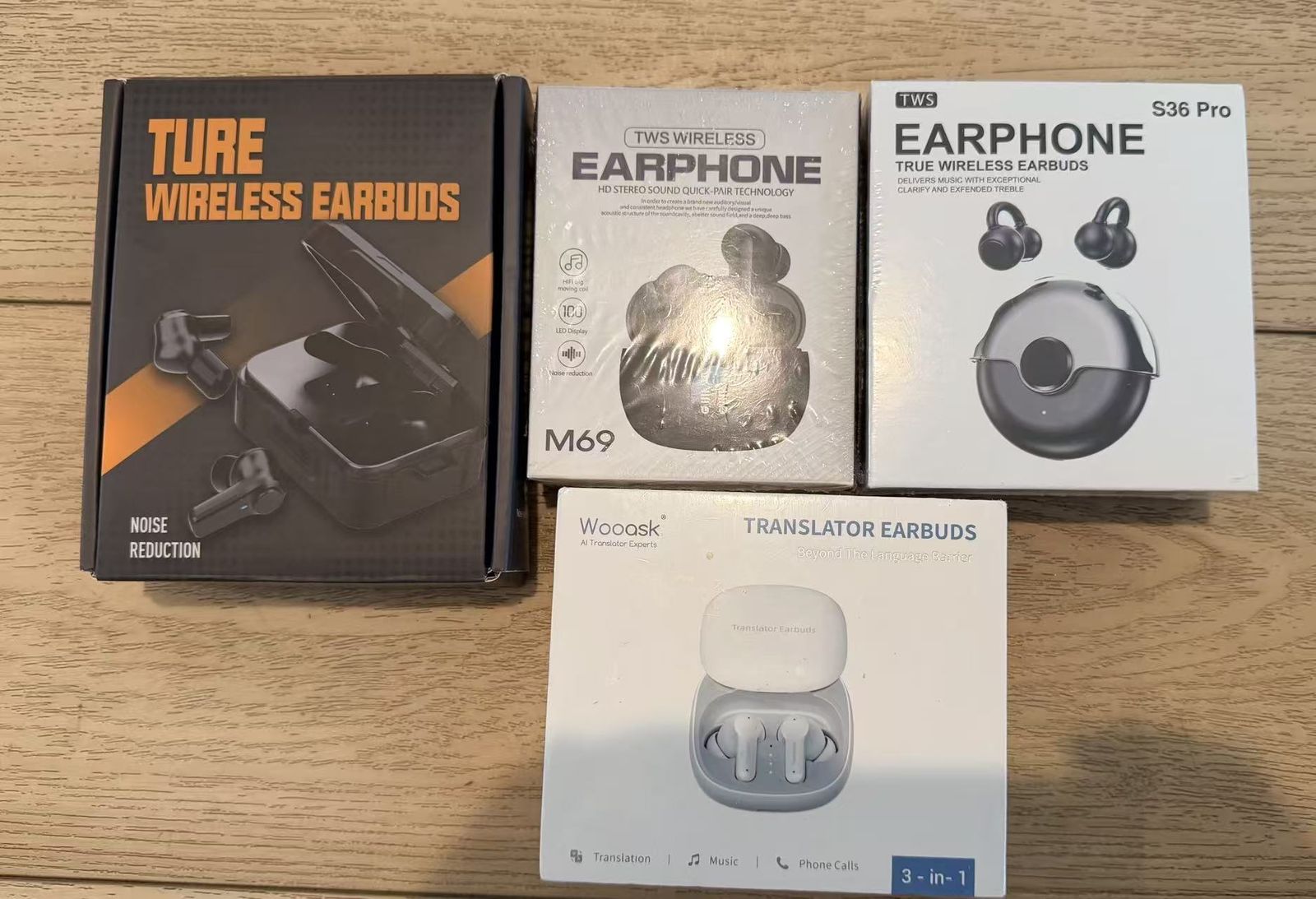 New in box multiple earbuds