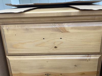 3. 2-Drawer Nightstand, Honey Almond, Real Wood Construction